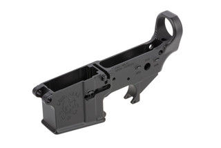 SoLGW stripped aR-15 lower receiver features the Lone Star logo on the left hand side of the magazine well